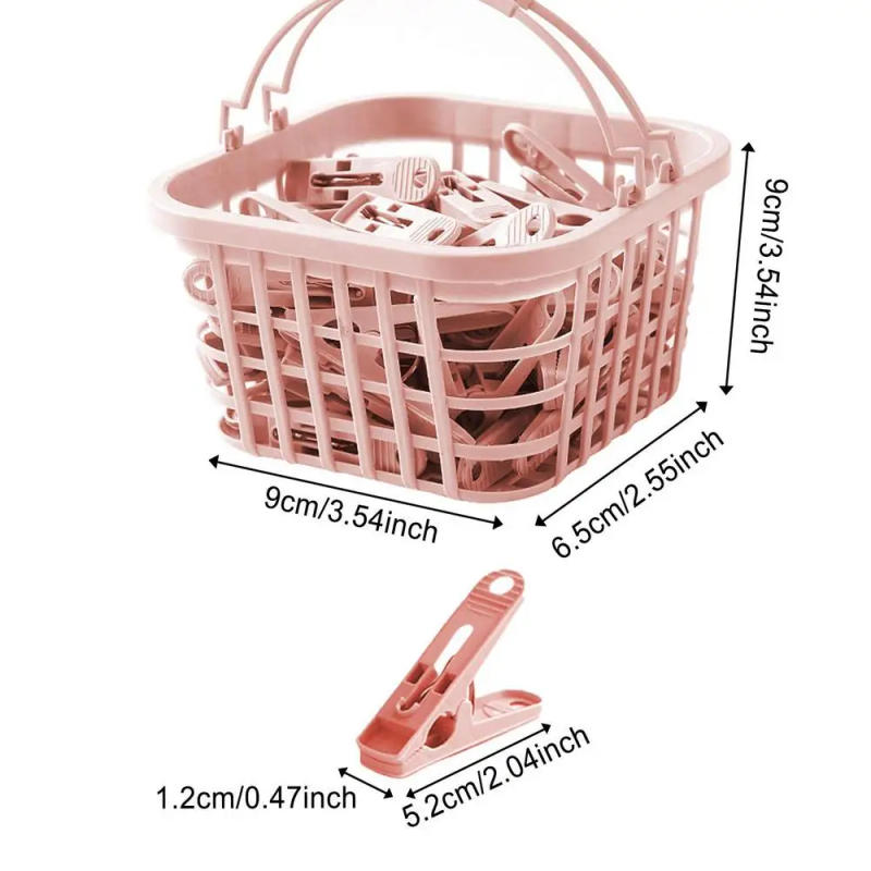 Description Picture 6 of item30Pcs Plastic Clothes Pegs Laundry Clothespin Clothes Pins Storage Organizer Quilt Towel Clips Spring with Basket Cabides Hanger