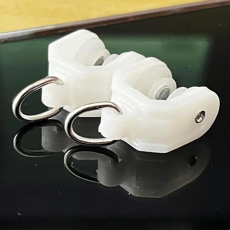 Description Picture 6 of item30pcs Curtain Track Accessories Sliding Wheel Roller Retro Straight Rail Bent Rail Hook Ring Nylon Pulley Curtain Hardware