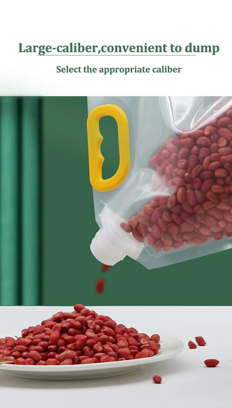 Description Picture 6 of itemGrains Storage Packaging Bag Cereals Moisture Insect Proof Sealed Bag Thickened Portable Food Rice Bean Container Nozzle Bag