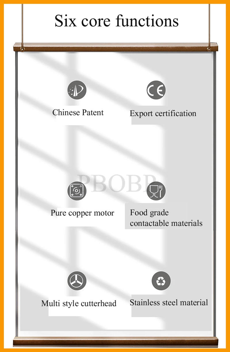Description Picture 6 of itemPBOBP Kitchen Multifunctional Vegetable Cutter Commercial Electric Radish Cutting Potato Chips Slicing Vegetable Slicing Machine