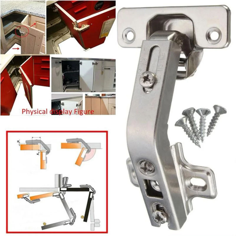 Description Picture 4 of itemCold Rolled Steel Folded Cabinet Door Corner Door Hinges Wardrobe Cupboard Kitchen Cabinet Kitchen Cabinet Hinges