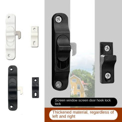 New Aluminium Alloy Sliding Pull Door Lock Hardware Anti Theft Window Hook Lock Push-Pull Multifunctional Door lock buckle Door