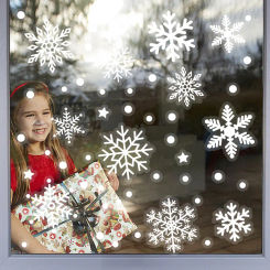 Christmas Snowflake Luminous Wall Stickers Glow In The Dark Santa Elk Window Glass Decals For Home Kids Room Decor New Year Gift