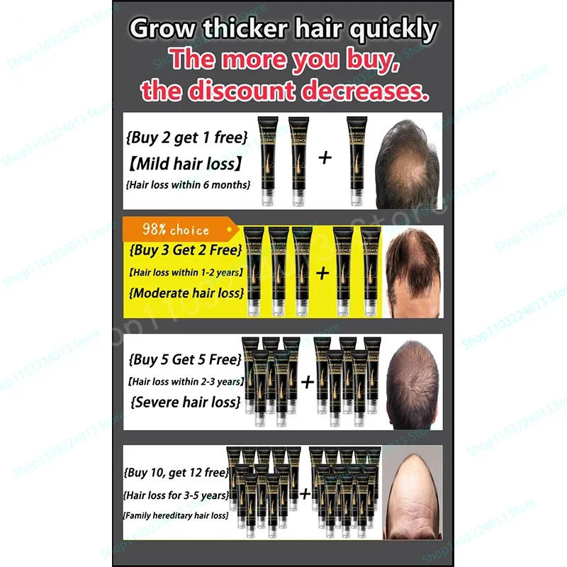 Description Picture 3 of itemNatural Hair Growth Hair Roots Fast Grow Anti Hair Loss Serum Liquid Scalp Damaged Treatment Repair Beauty Health