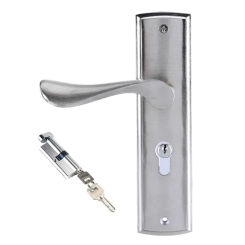 Aluminum Door Lock Interior Home Door Handle Lock Durable Front Back Lever Latch Lock Cylinder Security with Keys Accessories