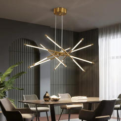 Creative Style Simple Atmosphere Living Room Bedroom Light Personalized Fashion Bar Restaurant Line Chandelier