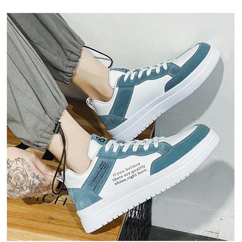 Description Picture 4 of itemCasual Shoes Fashion Leather Men Non-slip Wear-resistant Sneakers Women Comfortable Flat Slip-on Spring Autumn Couple Shoes