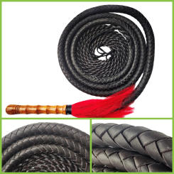 Martial Art Wushu Whip Kung Fu Whip Cowhide Genuine Leather Fitness Whips Sounded Shepherd Whip Wood Handle Kun Master