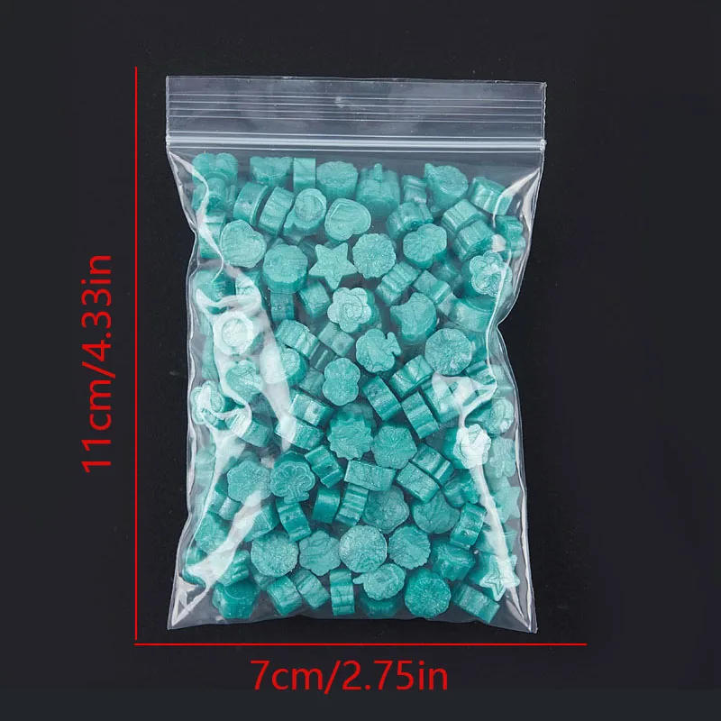 Description Picture 3 of item100pcs, 35g irregular flame paint bag with wax particles, wax seal for cards, envelope seal, wedding invitation