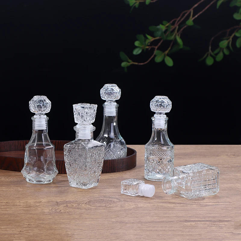 Description Picture 6 of item1Pc 100/150ml Transparent Glass Cup Whiskey Decanter Party Barware Whiskey Glass Bottle For Liquor  Bourbon Barware