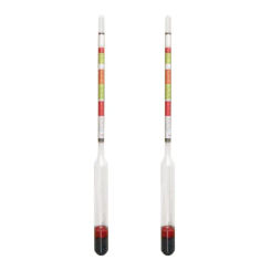2pcs/set Triple Scale Hydrometer Self Brewed Wine Sugar Meter  Measuring for Home Brewing Making Beer Wine Mead
