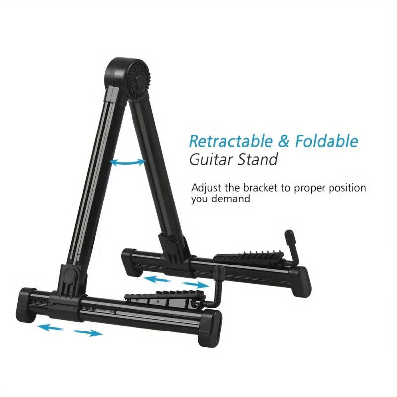 Description Picture 5 of itemAdjustable Guitar Stand - Folding Free-Standing Holder for Acoustic, Electric, Bass, Guitar, Mandolin, Banjo, Ukulele & Violin