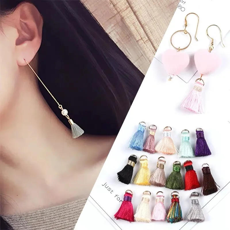 Description Picture 2 of item10pcs/lot 20mm Mini Metal Hanging Ring Tassel Trim Pendant DIY Craft Jewelry Handmade Earrings Decor Materials Fringe Trim