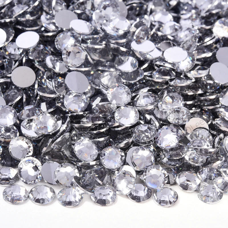 Description Picture 6 of itemOleeya Wholesale Flatback Silver bottom Resin Cтразы Non hotfix Rhinestones in Big Package Glitter Crystals and Strass For 네일파츠