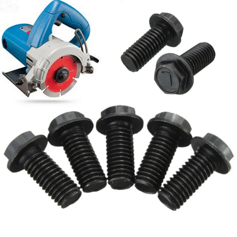 Description Picture 2 of item5pcs Saw Blade Screws Carbon Steel Screws Left Hand Thread Hex Flange For Cutting Machine High Strength Hardness