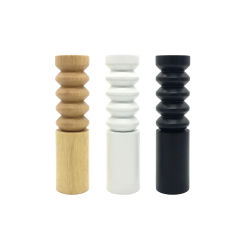 8 Inches Spice and Pepper Grinders Kitchen Seasoning Wooden Jar Manual Salt Pepper Shakers Spice Mill for BBQ Cooking