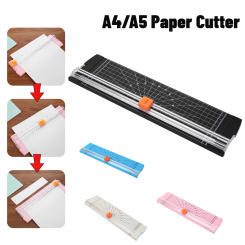 A4/A5 Paper Cutting Guillotine Paper Cutter with Pull-out Ruler for Photo Trimmers Scrapbook Lightweight Cutting Mat Machine