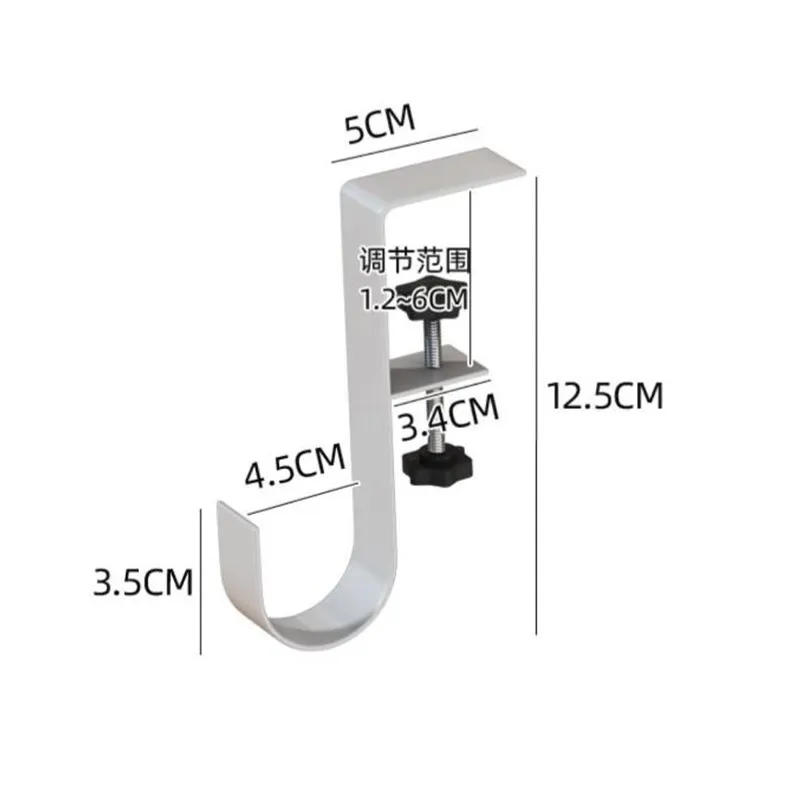 Description Picture 2 of itemCreative Hanging Bag Hooks Punch-free Table Edge Hanging Rack Bedroom Dormitory Multi-Purpose Hooks Desk Office Storage Hangers