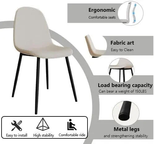 Description Picture 6 of itemDining Table Set for 4, Modern Expandable Kitchen Dining Table Set, Kitchen Table and Chairs Set for 4-6 People, Dining Tables