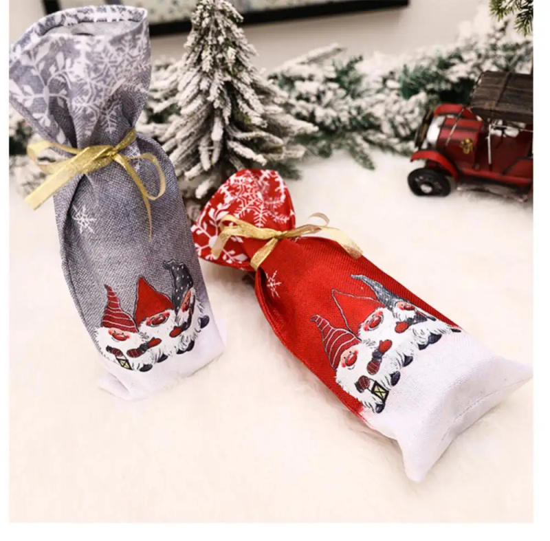 Description Picture 6 of itemChristmas Wine Bottle Cover Merry Christmas Decorations For Home Christmas Ornament Xmas Gifts New Year 2025 Forester