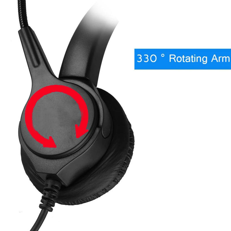 Description Picture 5 of itemCorded Telephone Headset with Microphone Call Center Telephone Headphones Noise Cancelling Landline Phone Headset Rj11