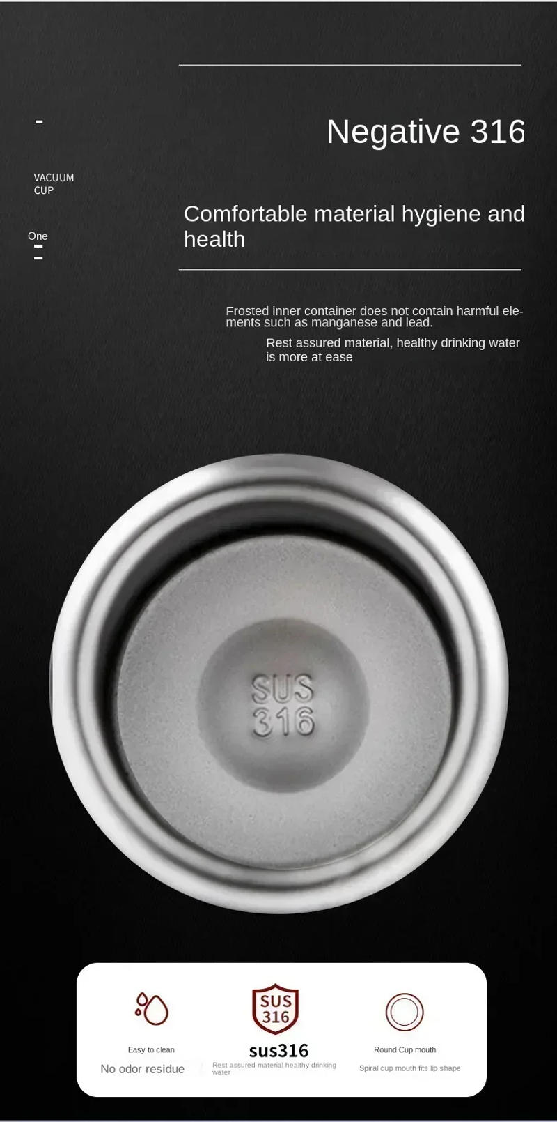 Description Picture 4 of item1L Thermal Water Bottle Keep Cold and Hot Water Bottle Thermos for Water Tea Coffee Vacuum Flasks Stainless Steel Thermos Bottle