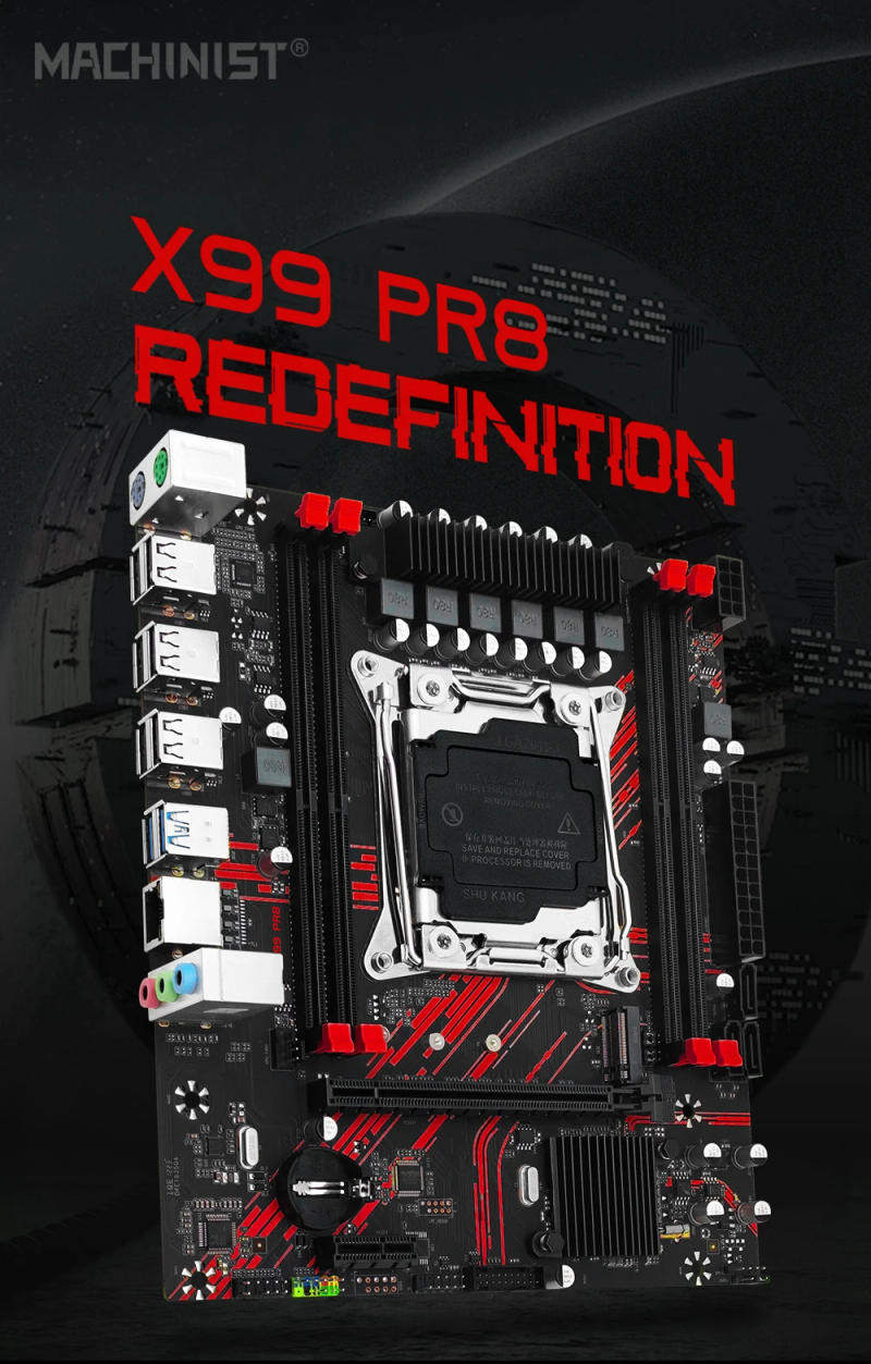 Description Picture 2 of itemMACHINIST X99 PR8 Motherboard LGA 2011-3 Supports Intel Xeon Processor Double Channel DDR3 RAM NVME M.2/SATA 3.0