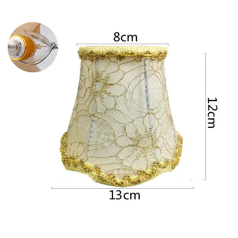 Description Picture 6 of itemTable Lamp Shade Cloth Fringe Beads Lamp Cover Fringe Beads Retro Table Lamp Cover European Style Bedroom Wall Home Decor