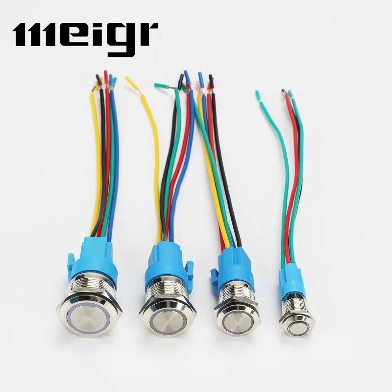 Description Picture 3 of itemSwitch Accessories 12mm 16mm 19mm 22mm Cable Quick Socket For Metal Push Button Wiring Plastic Connector Matching Base Wire Lamp