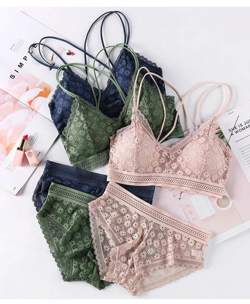 Description Picture 6 of itemWomen Lingerie push-up bra Underwear Set Sexy Lace Lingerie Set Female Underwear Set Lace Bra Panties Seamless Underwear Women