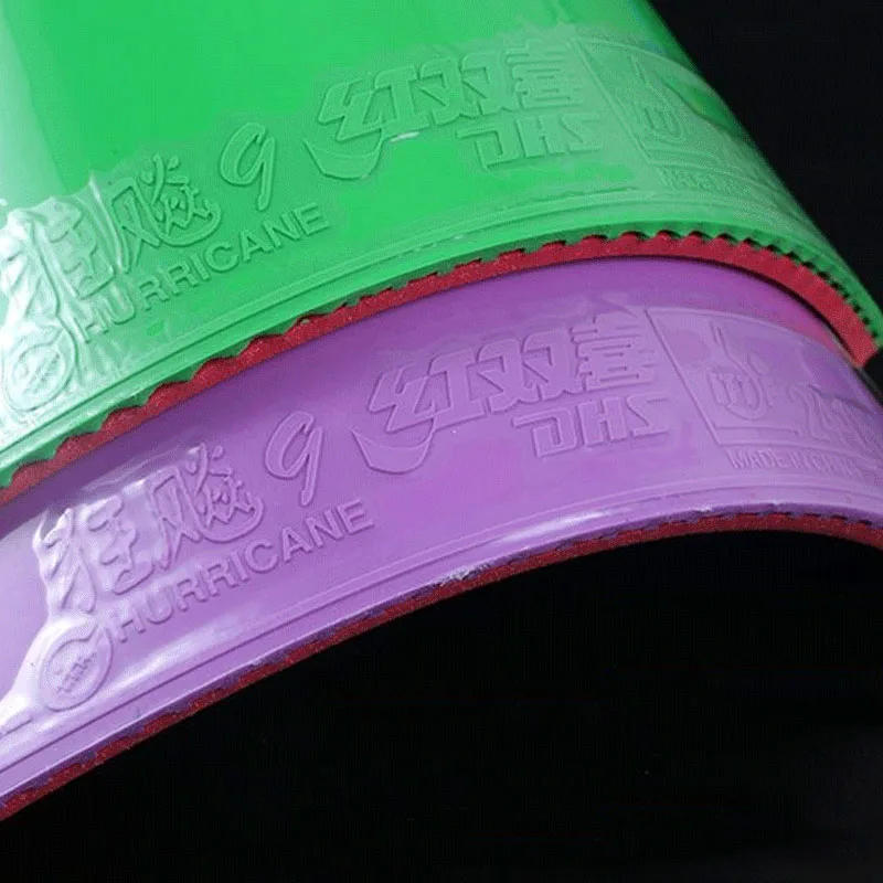 Description Picture 5 of itemDHS Hurricane 9 Colorful Table Tennis Rubber Original Ping Pong Rubber Tacky Elastic Hard Sponge Blue/Pink /Green /Violet Rubber