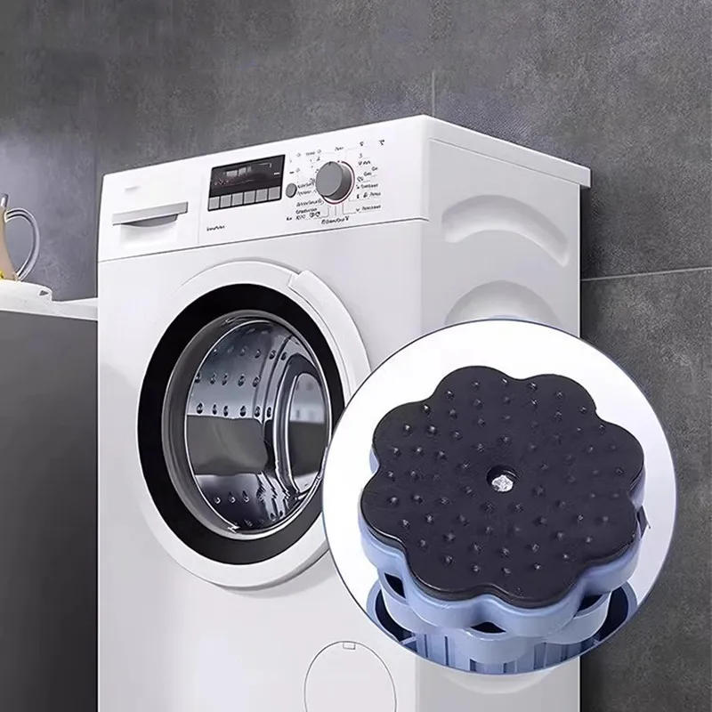 Description Picture 4 of item4Pcs Washing Machine Foot Pad Adjustable Height Slipstop Skid Raiser Mat Prevent Moving Furniture Foot Pad Dampers Stand