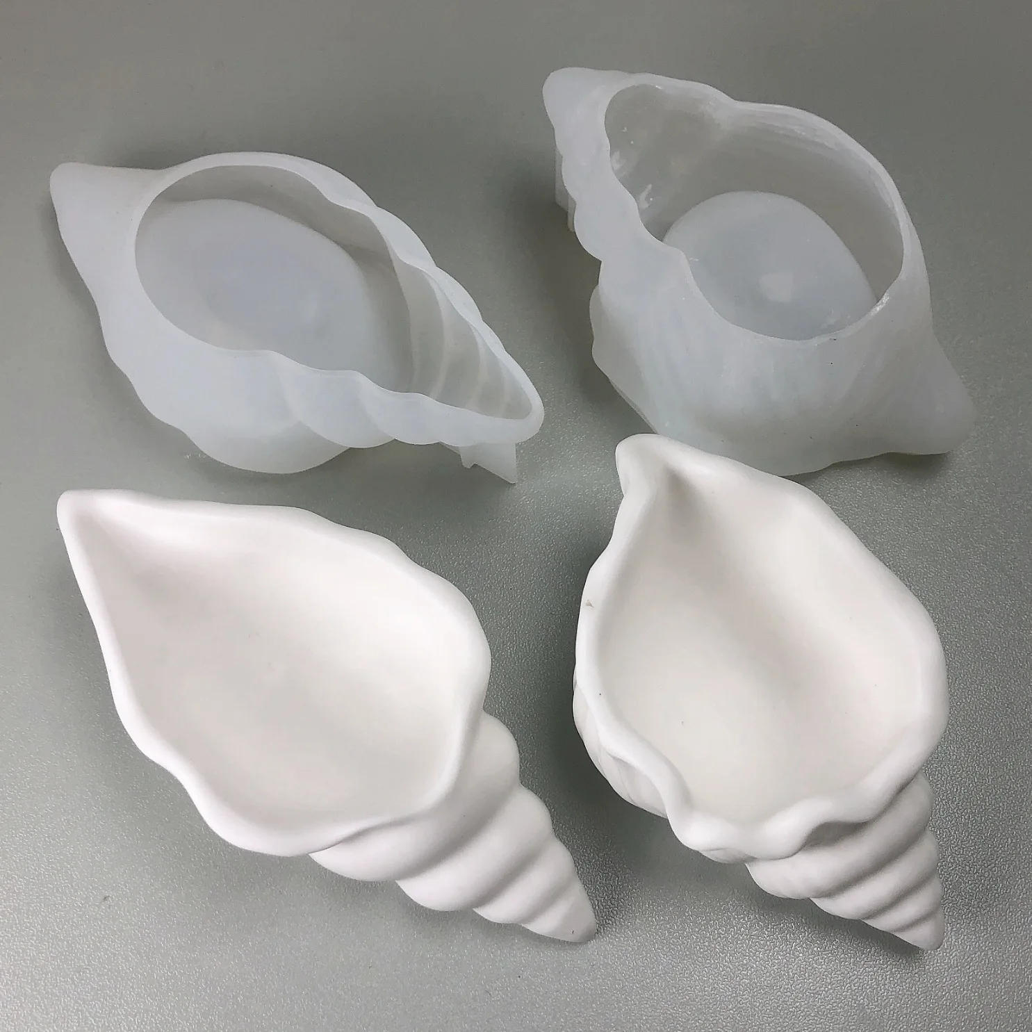 Description Picture 6 of itemSilicone Conch Molds DIY Sea Shell Secented Candle Jar Mold Storage Box Concrete Gypsum Resin Mould Home Decor Craft