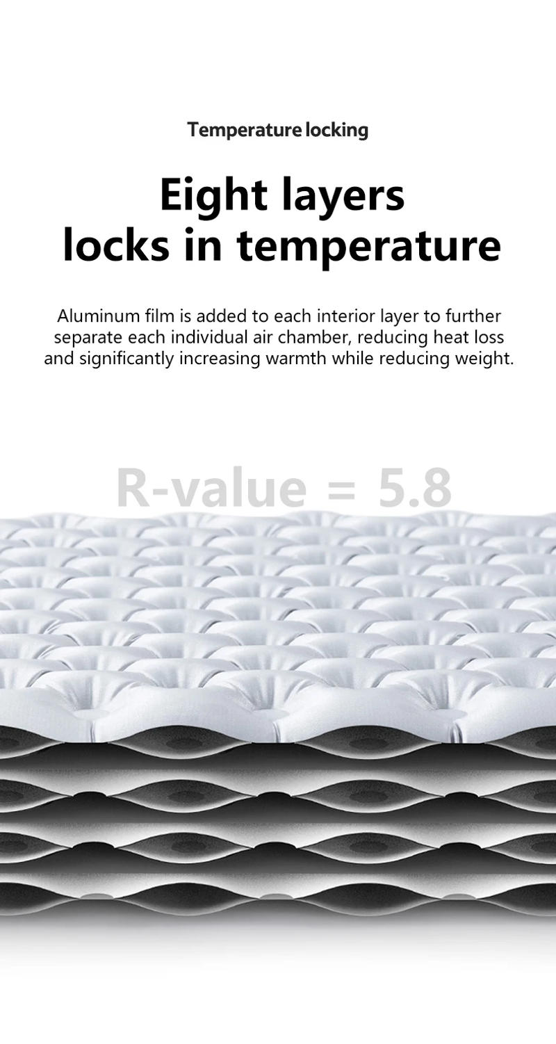 Description Picture 6 of itemNaturehike Inflatable Mat Ultralight 5.8 High R Value Warm Sleeping Pad Portable Outdoor Camping Tent Single Moisture-proof Mats