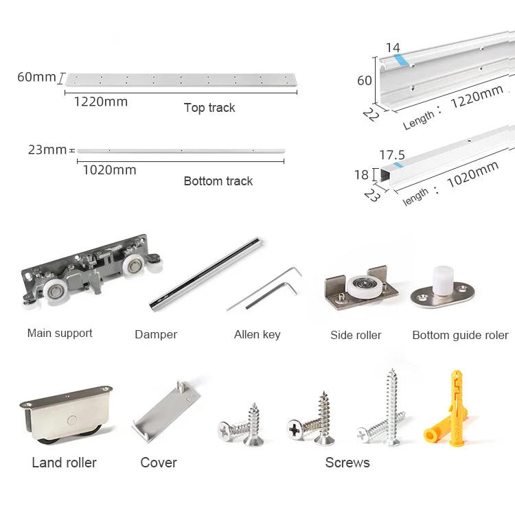 Description Picture 3 of itemFactory price magic sliding door series with hidden track function ghost door rollers