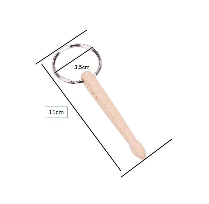 Description Picture 5 of itemSmall Drum Sticks Keychain Wood Drumsticks Percussion Key Ring Fashion Accessorie