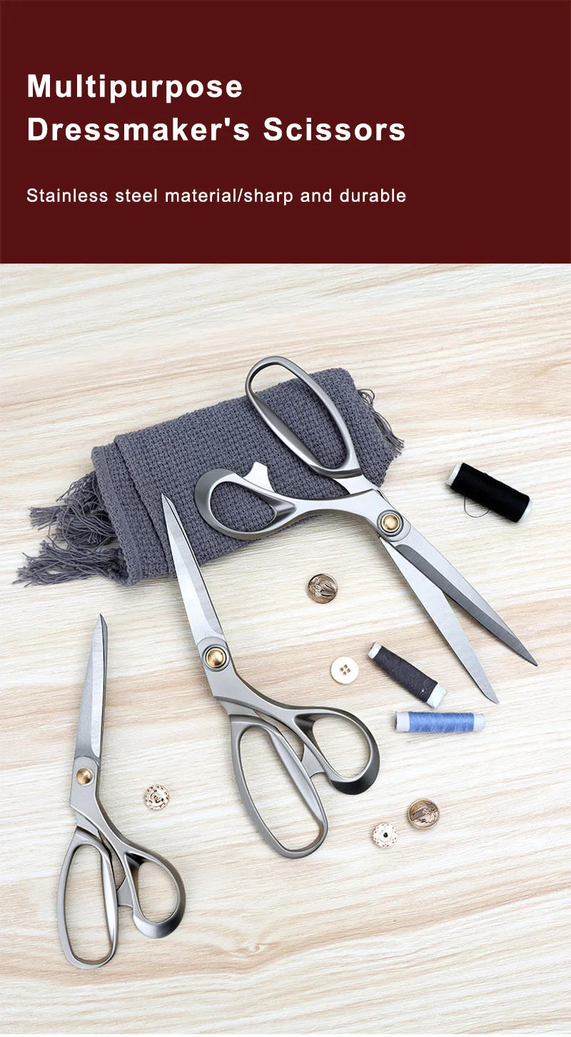 Description Picture 2 of itemProfessional Sewing Scissors Tailor Scissors Thread Cutter Stainless Steel Dressmaker Scissor Shears Tools Sewing Craft Supplies