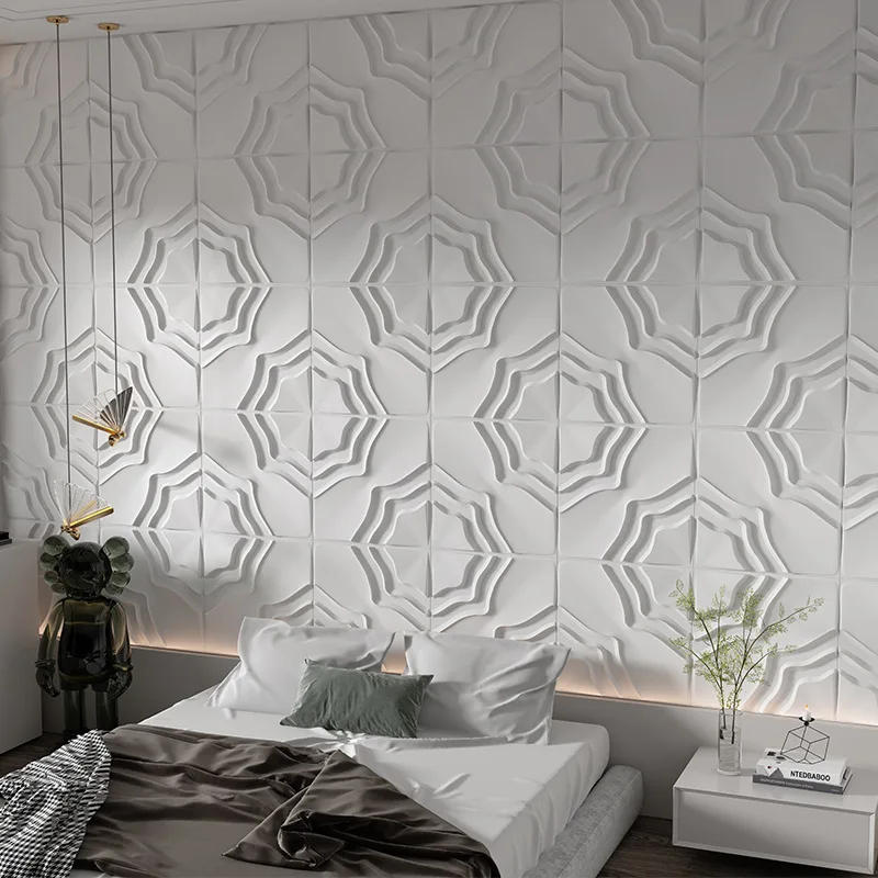 Description Picture 6 of item12pcs 50cm house wall renovation Stone 3D wall panel non-self-adhesive 3D wall sticker art tile wallpaper room bathroom ceiling