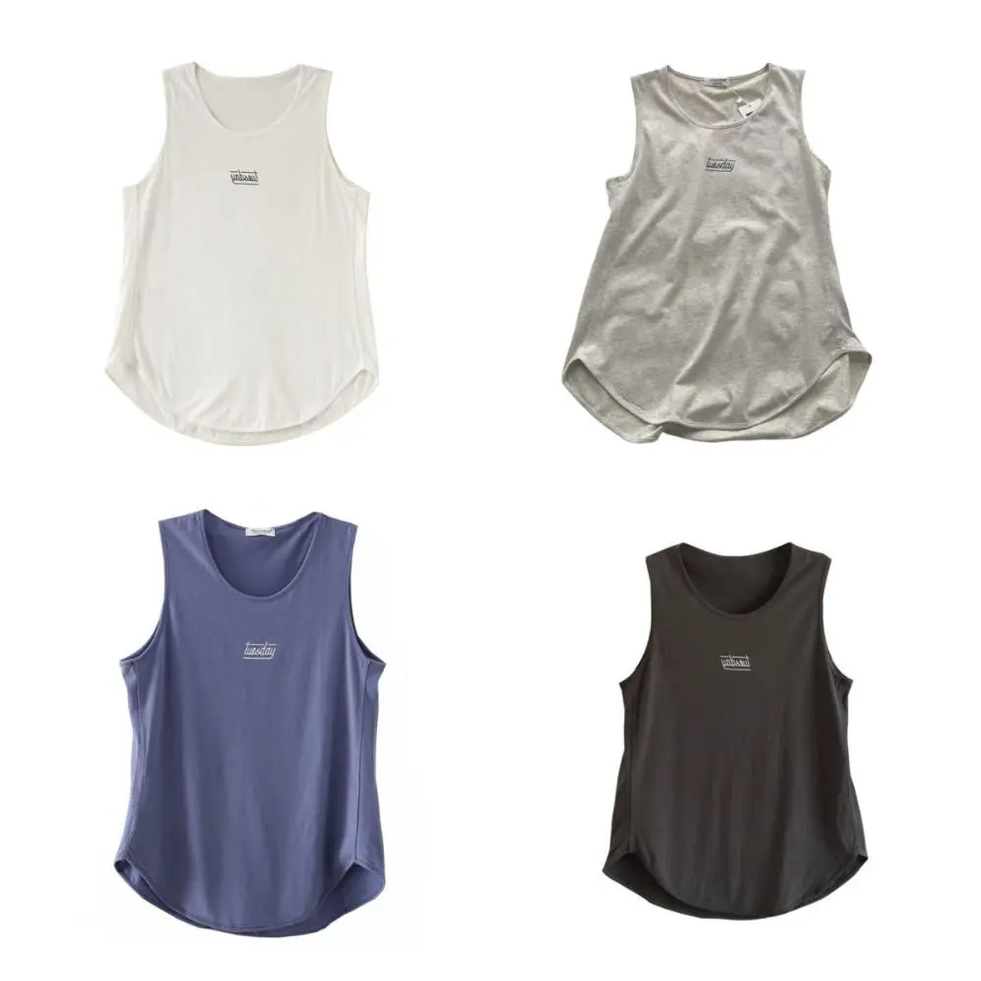 Description Picture 2 of itemComfortable Loose Sleeveless T Shirt Large Size Simple Vest Top Women Summer Clothes Curved Hem Casual Tank Top Girl Ladies