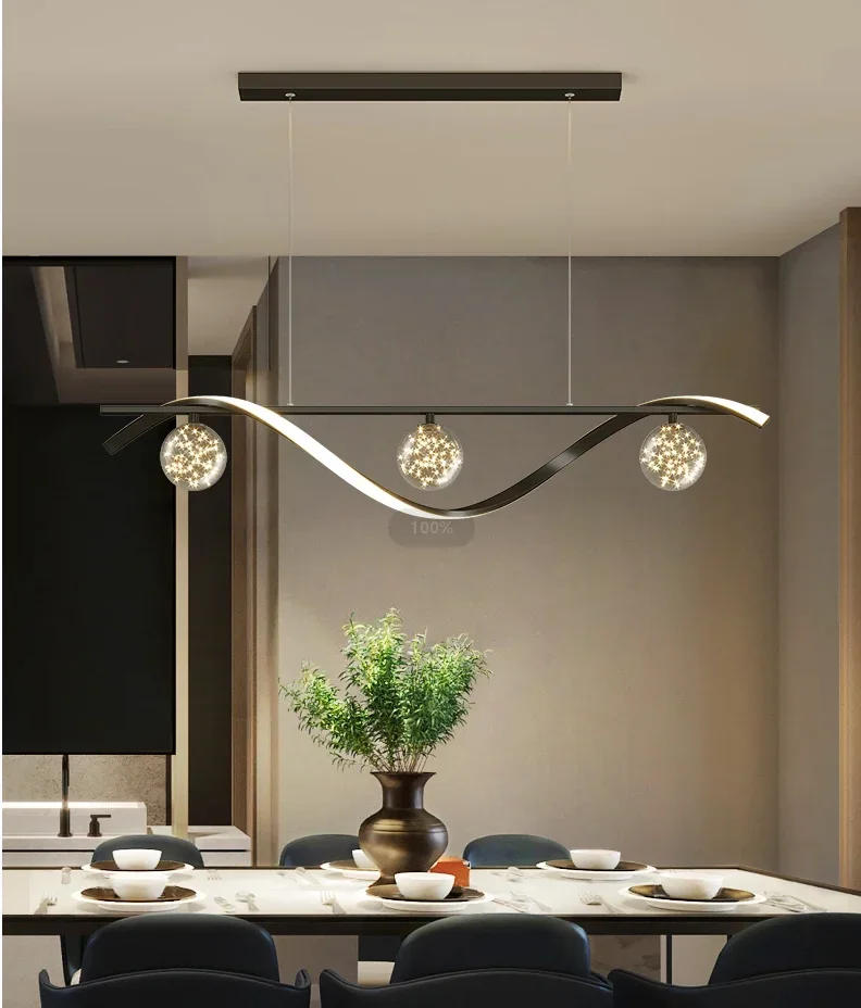 Description Picture 2 of itemModern Minimalist Led Pendant Lamps Dimming for Coffee Table Dining Room Kitchen Island Ceiling Chandelier Home Lighting Fixture