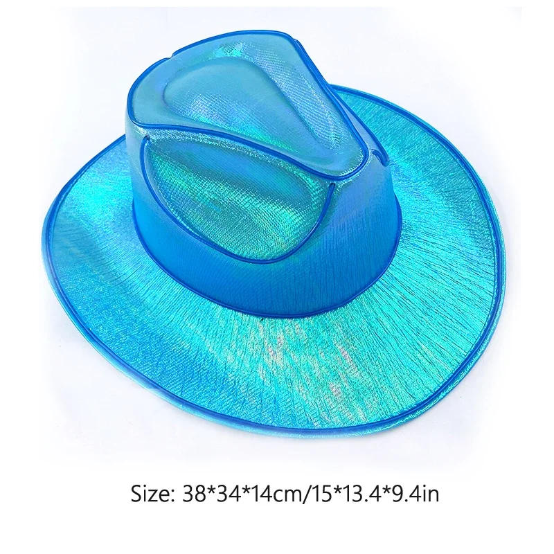 Description Picture 6 of itemRave Glowing Light Up Bar Cowboy Hat LED Luminous Bride Cowgirl Cap NightClub Bachelor Party Props Neon Hat Festival Supplies