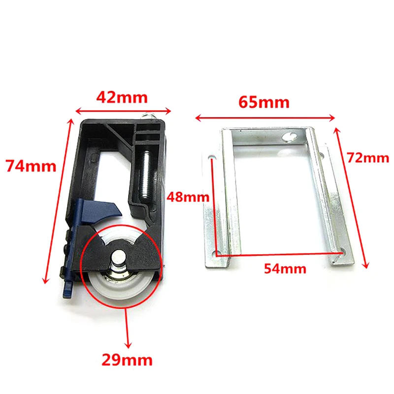 Description Picture 6 of itemSliding Wardrobe Door Part Top/bottom Down Wheels/Runner/Guides Kit Side-mounted Hanging Sliding Pulley Open Wheel For Cabinet