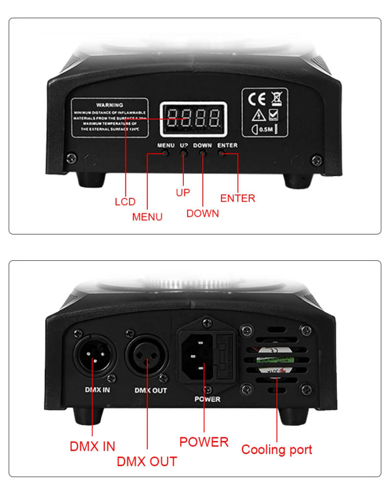 Description Picture 5 of item150W Bee Eyes Moving Head Light 6 LED Beam RGBW Disco Laser DJ Stage Lighting