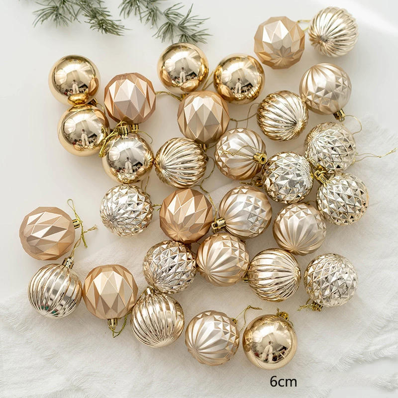 Description Picture 5 of item6/8cm Christmas Balls Christmas Tree Ornament Ball Xmas Hanging Tree Pendant Home Party Gift Decor Navidad 2023 New Year