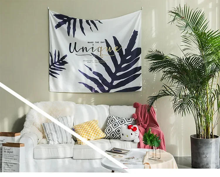 Description Picture 2 of itemWindow Tapestry View Green Plant 3D Sea Flowers Wall Hanging Carpet Blanket Bedspread Yoga Towel Home Beach Wall Decor Dropship