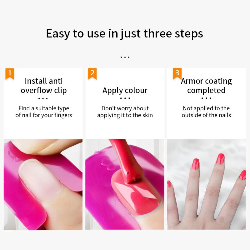 Description Picture 6 of item26pcs/set 10 Sizes G Curve Shape Varnish Shield Nail Protector Finger Cover Spill-Proof French Stickers Manicure Nail Art Tools