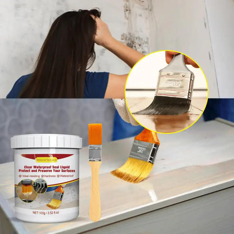 Description Picture 6 of item100g Clear Waterproof Seal Liquid Quick-Drying Seal Agent Toilet Anti-Leak Glue Strong Bonding Adhesive Sealant Invisible Glue