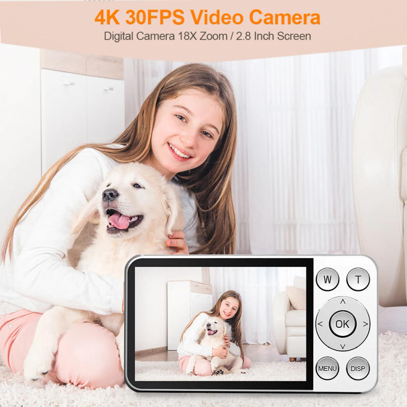Description Picture 3 of itemVandlion A56  4K 30FPS Digital HD Camera Fill Light Type-C 2000mAh Long Battery Life Multi Filter Camcorder for Children Record