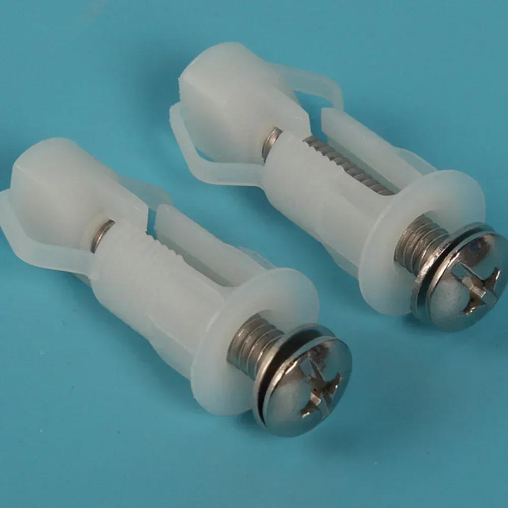 Description Picture 6 of item2Pcs Top Fix Toilet Cover Seat Screws Well Nut Pan WC Blind Hole Fitting Kit For Universal Hinges Commode Household Tools 2023