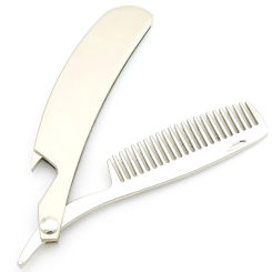 Styling Comb Folding Beard Travel Metal Hair Brush for Men Hairdressing Accessories